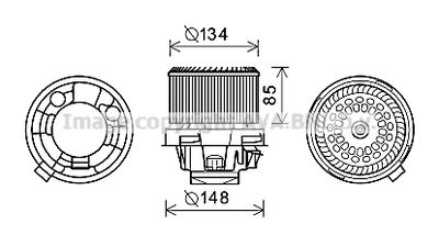 PE8374 AVA QUALITY COOLING Вентилятор салона