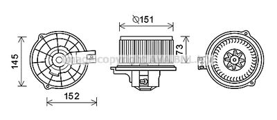 KA8233 AVA QUALITY COOLING Вентилятор салона