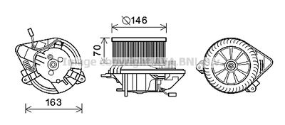 CN8295 AVA QUALITY COOLING Вентилятор салона