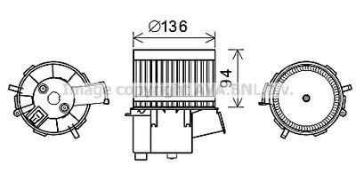 FT8434 AVA QUALITY COOLING Вентилятор салона