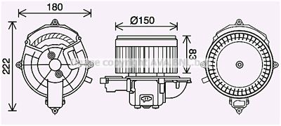 CN8310 AVA QUALITY COOLING Вентилятор салона