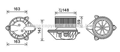 RT8587 AVA QUALITY COOLING Вентилятор салона