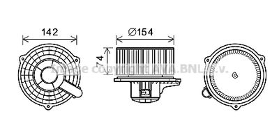 HY8425 AVA QUALITY COOLING Вентилятор салона