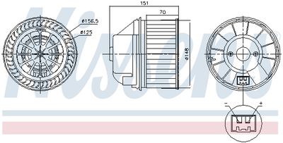 87496 NISSENS Вентилятор салона