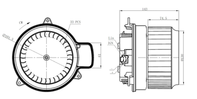 WG2160421 WILMINK GROUP Вентилятор салона