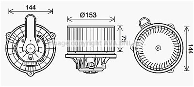 HY8460 AVA QUALITY COOLING Вентилятор салона