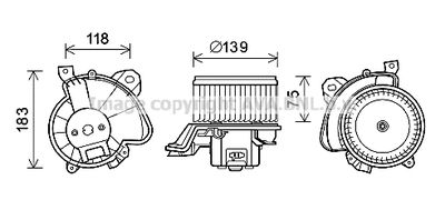 FT8431 AVA QUALITY COOLING Вентилятор салона