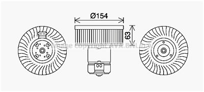 BW8570 AVA QUALITY COOLING Вентилятор салона