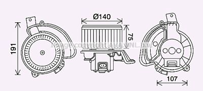 AL8154 AVA QUALITY COOLING Вентилятор салона