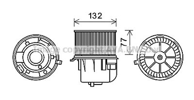 FD8572 AVA QUALITY COOLING Вентилятор салона