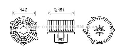 HY8399 AVA QUALITY COOLING Вентилятор салона