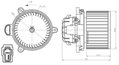 WG2160413 WILMINK GROUP Вентилятор салона