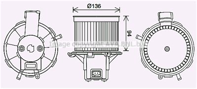 FT8465 AVA QUALITY COOLING Вентилятор салона