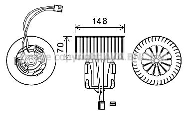 BW8539 AVA QUALITY COOLING Вентилятор салона