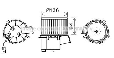 PE8377 AVA QUALITY COOLING Вентилятор салона