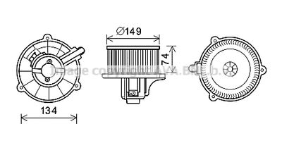 KA8225 AVA QUALITY COOLING Вентилятор салона