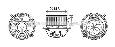 BW8462 AVA QUALITY COOLING Вентилятор салона