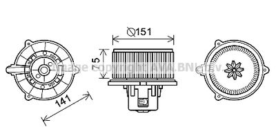 KA8247 AVA QUALITY COOLING Вентилятор салона