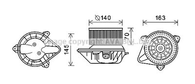 PE8373 AVA QUALITY COOLING Вентилятор салона