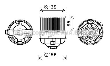 PE8370 AVA QUALITY COOLING Вентилятор салона