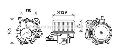 FT8433 AVA QUALITY COOLING Вентилятор салона