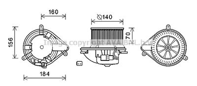 RT8572 AVA QUALITY COOLING Вентилятор салона