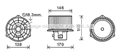 HY8555 AVA QUALITY COOLING Вентилятор салона