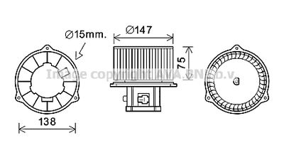 HY8353 AVA QUALITY COOLING Вентилятор салона