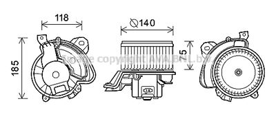 AL8134 AVA QUALITY COOLING Вентилятор салона