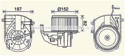 PE8414 AVA QUALITY COOLING Вентилятор салона