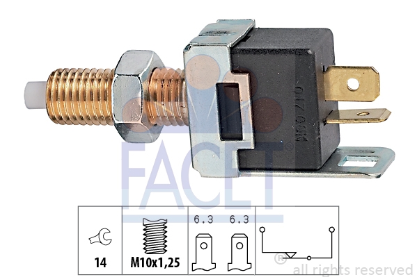 FACET 7.1017 Выключатель фонаря сигнала торможения Made in Italy - OE Equivalent