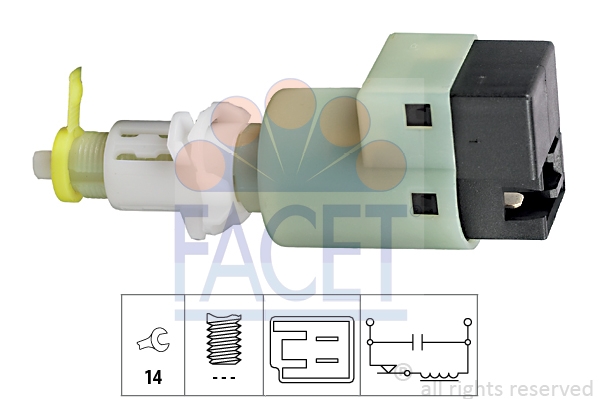 FACET 7.1107 Выключатель фонаря сигнала торможения Made in Italy - OE Equivalent