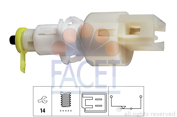 FACET 7.1108 Выключатель фонаря сигнала торможения Made in Italy - OE Equivalent