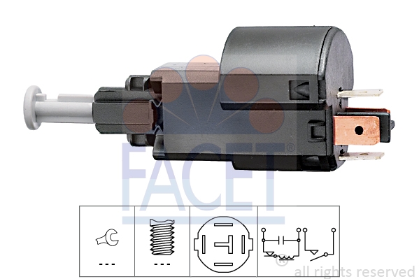 FACET 7.1156 Выключатель фонаря сигнала торможения Made in Italy - OE Equivalent