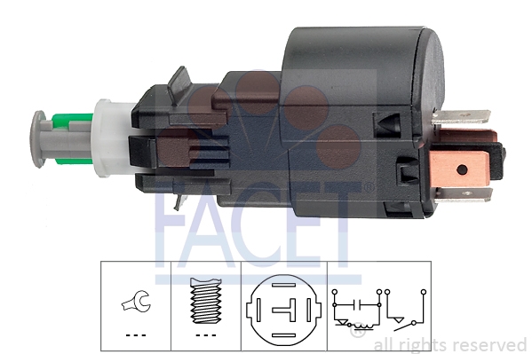 FACET 7.1163 Выключатель фонаря сигнала торможения Made in Italy - OE Equivalent