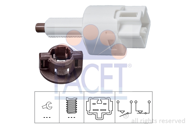 FACET 7.1212 Выключатель фонаря сигнала торможения Made in Italy - OE Equivalent