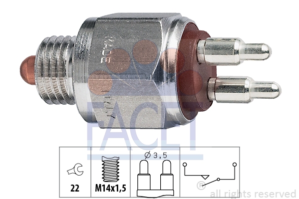 FACET 7.6036 Выключатель, фара заднего хода Made in Italy - OE Equivalent