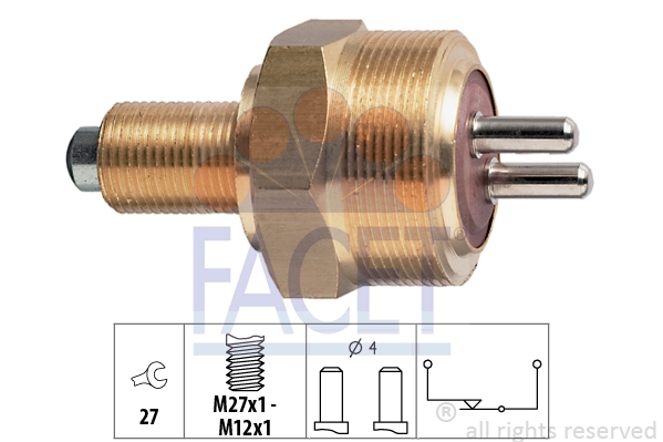 FACET 7.6100 Выключатель, фара заднего хода Made in Italy - OE Equivalent