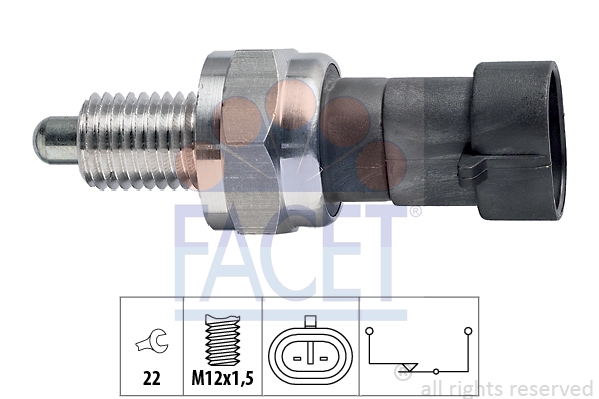 FACET 7.6109 Выключатель, фара заднего хода Made in Italy - OE Equivalent