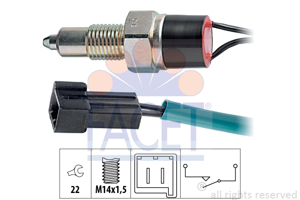 FACET 7.6110 Выключатель, фара заднего хода Made in Italy - OE Equivalent