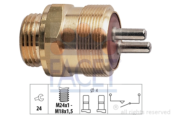 FACET 7.6128 Выключатель, фара заднего хода Made in Italy - OE Equivalent