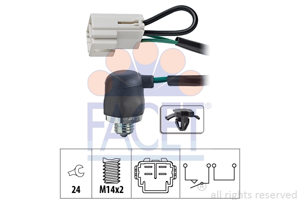 FACET 7.6144 Выключатель, фара заднего хода Made in Italy - OE Equivalent