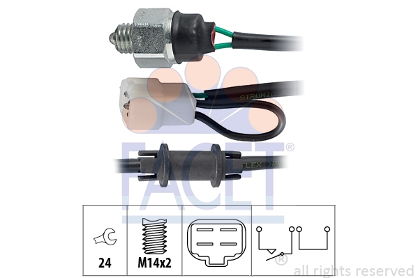 FACET 7.6229 Выключатель, фара заднего хода Made in Italy - OE Equivalent