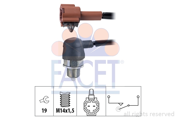 FACET 7.6236 Выключатель, фара заднего хода Made in Italy - OE Equivalent