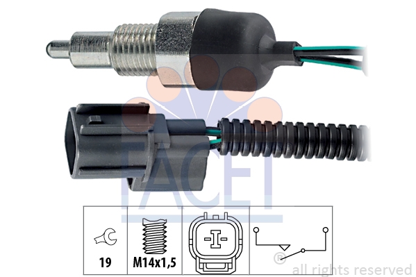 FACET 7.6247 Выключатель, фара заднего хода Made in Italy - OE Equivalent