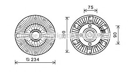Сцепление, вентилятор радиатора AVA                MNC068