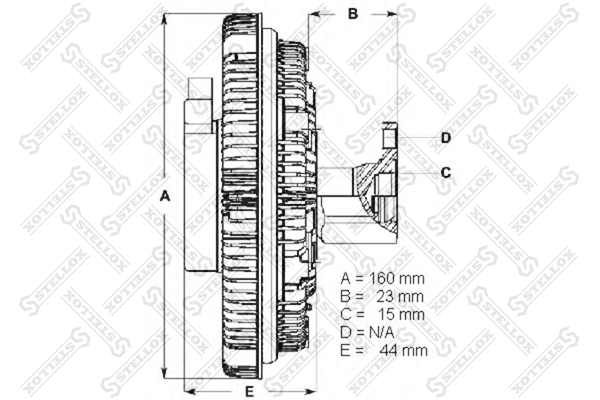 Вискомуфты вентилятора Stellox                3000411SX