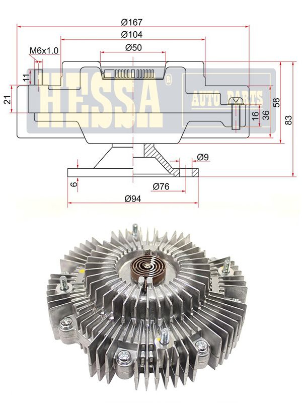 Муфта вентилятора HESSA                ZZXV9656