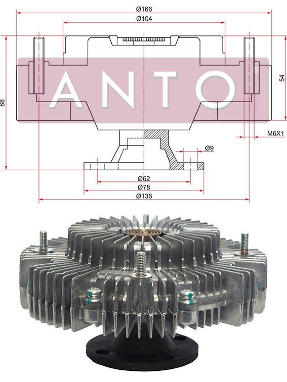 Муфта вентилятора ANTO                ASB15157
