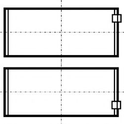 Шатунный подшипник пара 0,25 мм Kolbenschmidt                79408610